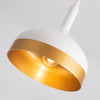 Dash Collection 8" Pendant Ceiling Light - White & Gold|Luminaire suspendu de la collection Dash de 8 po - blanc et doré