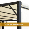 Outsunny 10' X 10' Steel Pergola Retractable Canopy Cream White|Outsunny 10' X 10' Pergola Tonnelle De Jardin Avec Auvent Coulissant Structure Acier Epoxy Et Toile