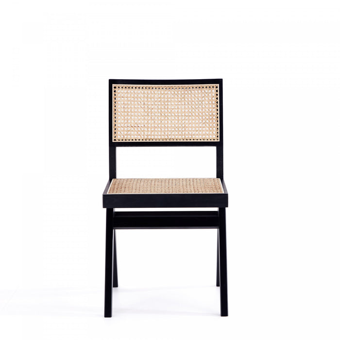 Hamlet Industry Chic Wood Dining Chair in Black and Natural - Set of 4