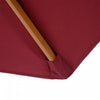Outsunny 10' X 8.2' Round Patio Umbrella Wine Red