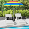 Costway 6.5 FT Patio Beach Umbrella Sun Shade Tilt Aluminum Sports Portable Carry Bag