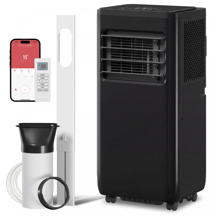 HOMCOM 8000 BTU AC Unit, Portable Air Conditioner with WiFi Control, Black