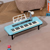 Costway 37 Keys Kids Piano Keyboard Portable Musical Toy with Microphone & Music Stand Blue