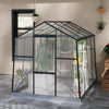 Outsunny 6' X 8' Polycarbonate Greenhouse Aluminium Walk-in Green House|Outsunny 6' X 8' Serre En Polycarbonate Serre A Etages En Aluminium