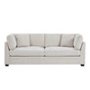 Flare Modern 83.5 Inch Flared Arms Sofa with High-Density Cushions, Beige | Flare Canape Moderne 83.5 po a Accoudoirs Evases et Coussin Haute Densite, Beige