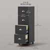 HOMCOM Lateral File Cabinet with 4 Drawer, Lock, for A4 Letter, Black