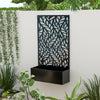 Outsunny Outdoor Privacy Screen With Planter Box, Metal Privacy Panel And Raised Graden Bed, Wall-mo|Outsunny Ecran D'intimite Exterieur Avec Jardiniere, Panneau D'intimite En Metal Et Lit De Jardin Su