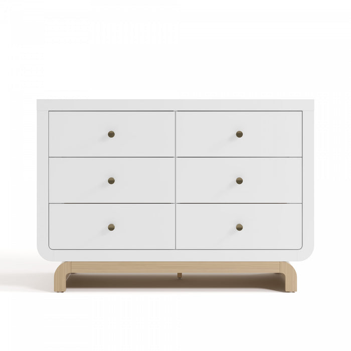 Storkcraft Santorini 6 Drawer Dresser - White/Driftwood