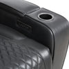 Kingsley 78 in. Leather Match Power Reclining Sofa with Storage Console and USB - Black | Sofa inclinable electrique Kingsley de 78 po en cuir assorti avec console de rangement et USB - Noir