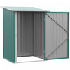 Outsunny 3.3' X 3.4' Lean-to Garden Storage Shed W/ Lockable Door Green