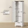 HOMCOM 71" Pantry Cabinet, Kitchen Storage Cabinet with 2 Doors, White