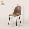 HOMCOM Retro Dining Chairs Set of 4 with PU Leather Upholstery, Steel Frame