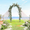 Outsunny 7.5ft Garden Metal Arch Outdoor Walkway Arbor For Decorative Climbing Vine Plants Patio Law|Outsunny Arche De Jardin En Metal De 2,1 M Tonnelle De Passerelle Exterieure Pour Plantes De Vigne G