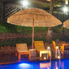 Costway 6.5 FT Thatched Beach Umbrella Tilt Tiki Hawaiian Patio Portable