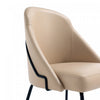 Gracie Modern Metal Vegan Leather Dining Chair in Tan and Black Armoire | Chaise de salle a manger moderne Gracie en metal et cuir vegetalien, coloris beige et noir