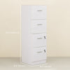 HOMCOM 4 Drawer File Cabinet Locking Filing Cabinet for A4 and Letter Size