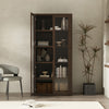 Rivington Modern 38" Bookcase Cabinet in Walnut | Armoire bibliotheque moderne Rivington 38" en noyer