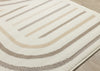 Forte Cream Beige Brown Curvy Lines Area Rug - 7'9" x 10'6"|Carpette Forte crème, beige et brune à motif de lignes courbées - 7 pi 9 po x 10 pi 6 po