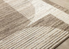 Forte Brown Beige Cream Abstract Geometric Design Area Rug - 5'3" x 7'5"|Carpette Forte brune, beige et crème à motif géométrique abstrait - 5 pi 3 po x 7 pi 5 po