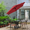 Costway 10Ft Outdoor Market Patio Table Umbrella Push Button Tilt Crank Lift Burgundy Burgundy