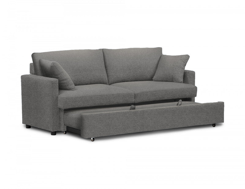 Sleeper Sofa, 78\" Length, Convertible Sofa Bed, Light Grey Fabric, Contemporary, Modern Sleeper Sofa