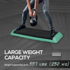 Soozier 43" Adjustable Aerobic Platform Stepper 3 Level with Risers 4” 6” 8” Cardio Fitness Trainer Workout Step Home Gym Exercise, Black Green