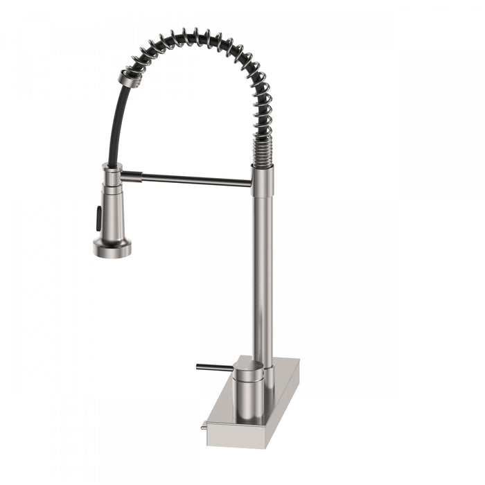 4 Function Chef Pivoting Waterfall Pull-Down Kitchen Faucet, Magnetic Docking. Brushed Nickel-FCWCMBND1 Laundry Combo