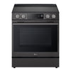 LG 30\" 6.3 Cu. Ft. Smart Slide-In Induction Range with Air Fry - Black Stainless - LSIL6334ZE