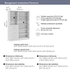 Bestar Florence 61" Modular Reach-In/Walk-In Closet System with Shelves and Drawers Shaker Style - White|Système de garde-robe et pièce-penderie modulaire Florence de Bestar de 61 po avec tablettes et tiroirs de style Shaker - blanc