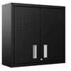 Fortress 30\" Floating Textured Metal Garage Cabinet with Adjustable Shelves - Charcoal Grey