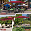 Costway 15FT Patio Double-Sided Umbrella Crank Outdoor Garden Market Sun Shade Wine