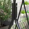 Outsunny 3-seat Patio Swing Chair With Adjustable Canopy Green And Brown|Outsunny Balancoire De Patio 3 Places Avec Auvent Reglable, Vert