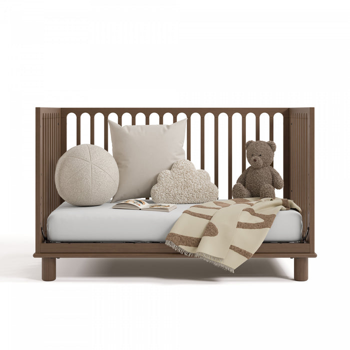 Storkcraft Sicily Deluxe 3-in-1 Convertible Crib with Bonus Toddler Guardrail - Hazelnut