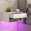 HOMCOM Floating Nightstand Set of 2 with RGB LED Lights App Control