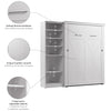 Bestar Key West Full Murphy Bed with Closet Organizer (88 W) - Pure White Oak|Lit double escamotable Key West de Bestar de 88 po (L) avec organisateur de garde-robe - blanc chêne solide