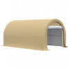 Outsunny 10' X 16' Carport Storage Tent Anti-uv Pe Portable Garage, Beige|Outsunny 10' X 16' Carport Storage Tent Anti-uv Pe Portable Garage, Beige