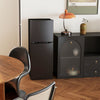 HOMCOM Mini Fridge with Freezer 4.6 Cu.Ft 2 Door Small Refrigerator Black