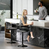 HOMCOM Bar Stools Set of 2, Modern Swivel Counter Height Barstools, Black
