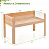 Costway Raised Wooden Garden Bed 31" Elevated Planter Box Plant Terrarium With Drain Holes