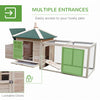 Pawhut 77" Chicken Coop Hen House Rabbit Hutch Poultry Cage Pen Outdoor Backyard With Nesting Box Ru|Pawhut 77" Poulailler Cage Lapin Clapier Volaille Exterieur Cour Avec Nichoir Aire De Jeux Naturel