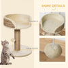 Pawhut Small Cat Tree With Scratching Post, Perch, Toy Ball, Cat Tower For Indoor Cats - 16" X 16" X|Pawhut Petit Arbre A Chat Avec Griffoir, Perchoir, Boule De Jouet, Tour De Chat Pour Chats D'interie