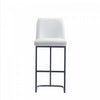 Serena Modern Metal Upholstered Barstool in White - Set of 3 Bar Stool | Tabouret de bar moderne en metal et tissu Serena, blanc - Lot de 3