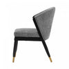 Ola Modern Wood Chenille Dining Chair in Gray - Set of 2 | Chaise de salle a manger Ola en bois moderne avec revetement en chenille grise - Lot de 2