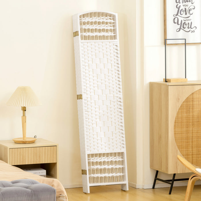 HOMCOM 5.6ft Folding Room Divider, Freestanding Privacy Screen for Bedroom