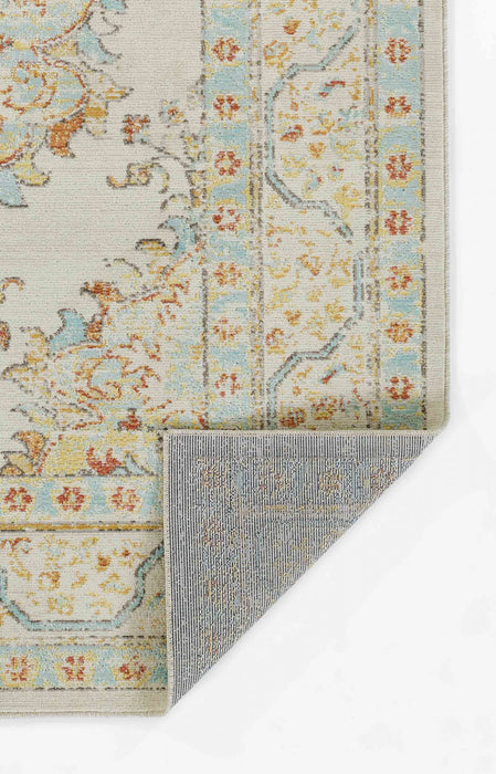 Esme Traditional 9'3\" x 11'10\" Area Rug in Ivory Indoor Area Rug