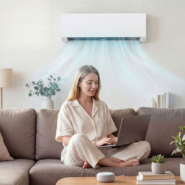 HOMCOM 23000 BTU Mini Split Air Conditioner, 22 SEER2 Wifi Enabled AC Unit