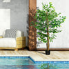 HOMCOM 2 Piece 5ft Artificial Trees Ficus for Indoor Home Decor