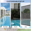 Outsunny Aluminium 4-Panel Swimming Pool Fence, 4' x 12', Black