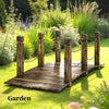 Outsunny Garden Bridge Footbridge Weather-Resistant 5ft, Carbonized