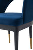 Carrington and Rockaway Modern Industry Chic 5-Piece Dining Set in Midnight Blue and Natural | Ensemble de salle a manger moderne industriel chic Carrington et Rockaway 5 pieces, bleu minuit et naturel